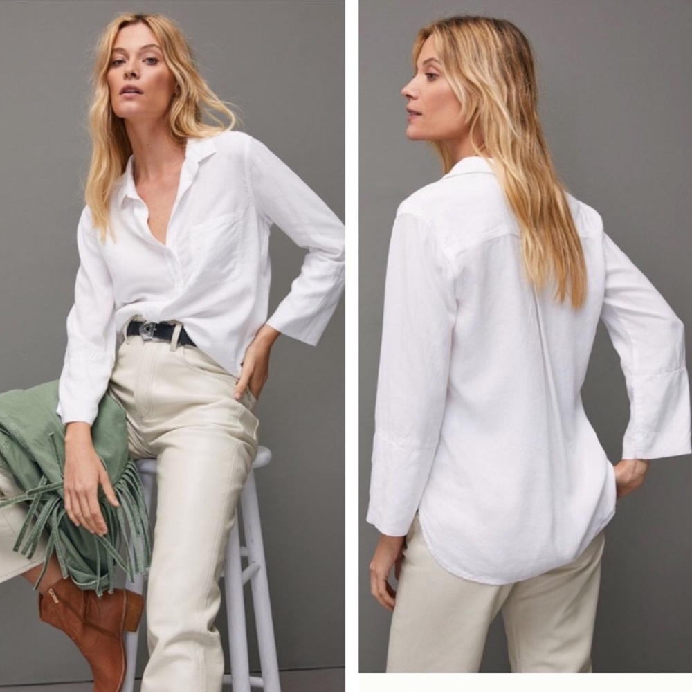 Anthropologie White Button Down Shirt